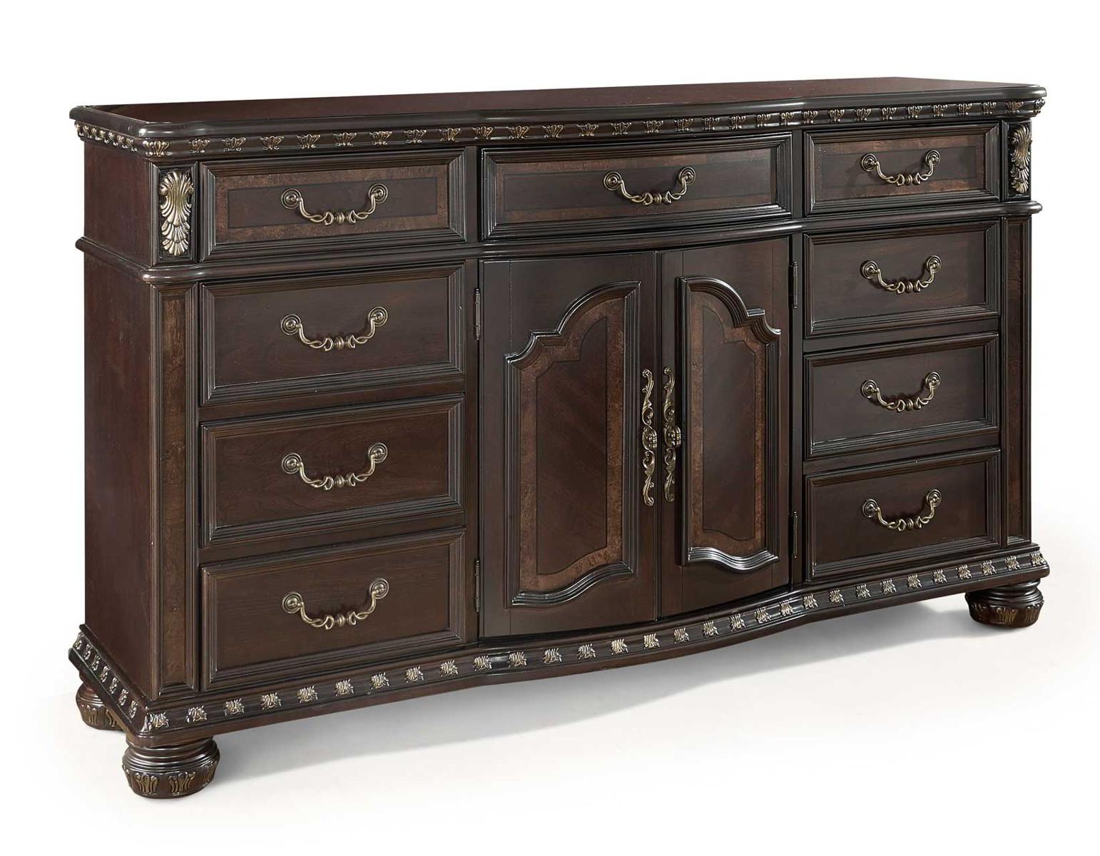 Steve Silver Monte Carlo 9 Drawer Dresser in Cocoa - Luxury Home Furniture (MI)