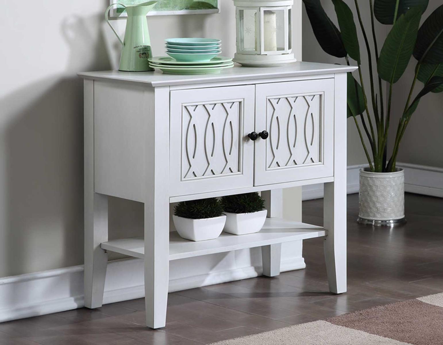 Steve Silver Naples Server in Antiqued White - Luxury Home Furniture (MI)