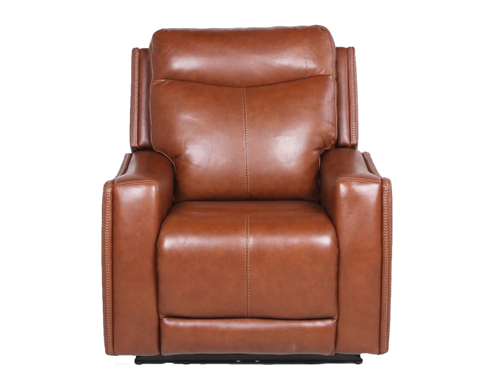 Steve Silver Natalia Leather Dual Power Recliner in Coach - Luxury Home Furniture (MI)