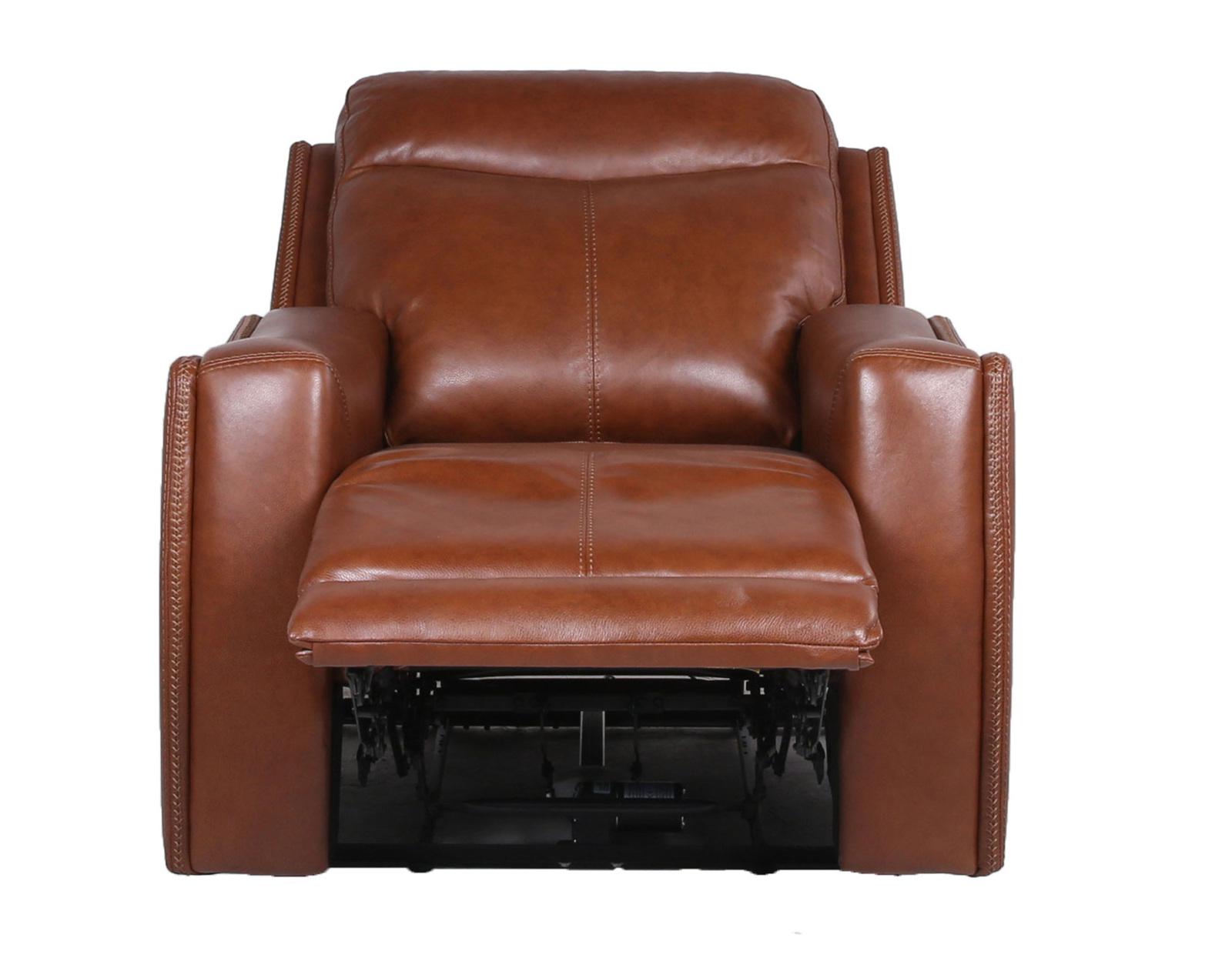Steve Silver Natalia Leather Dual Power Recliner in Coach - Luxury Home Furniture (MI)