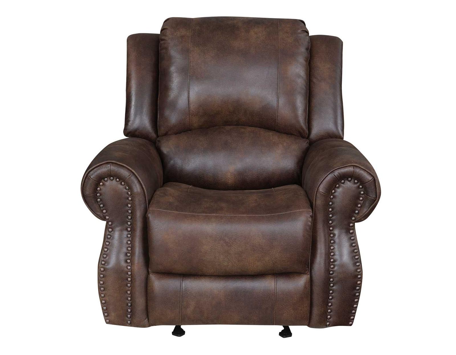 Steve Silver Navarro Manual Glider Recliner in Saddle Brown - Luxury Home Furniture (MI)