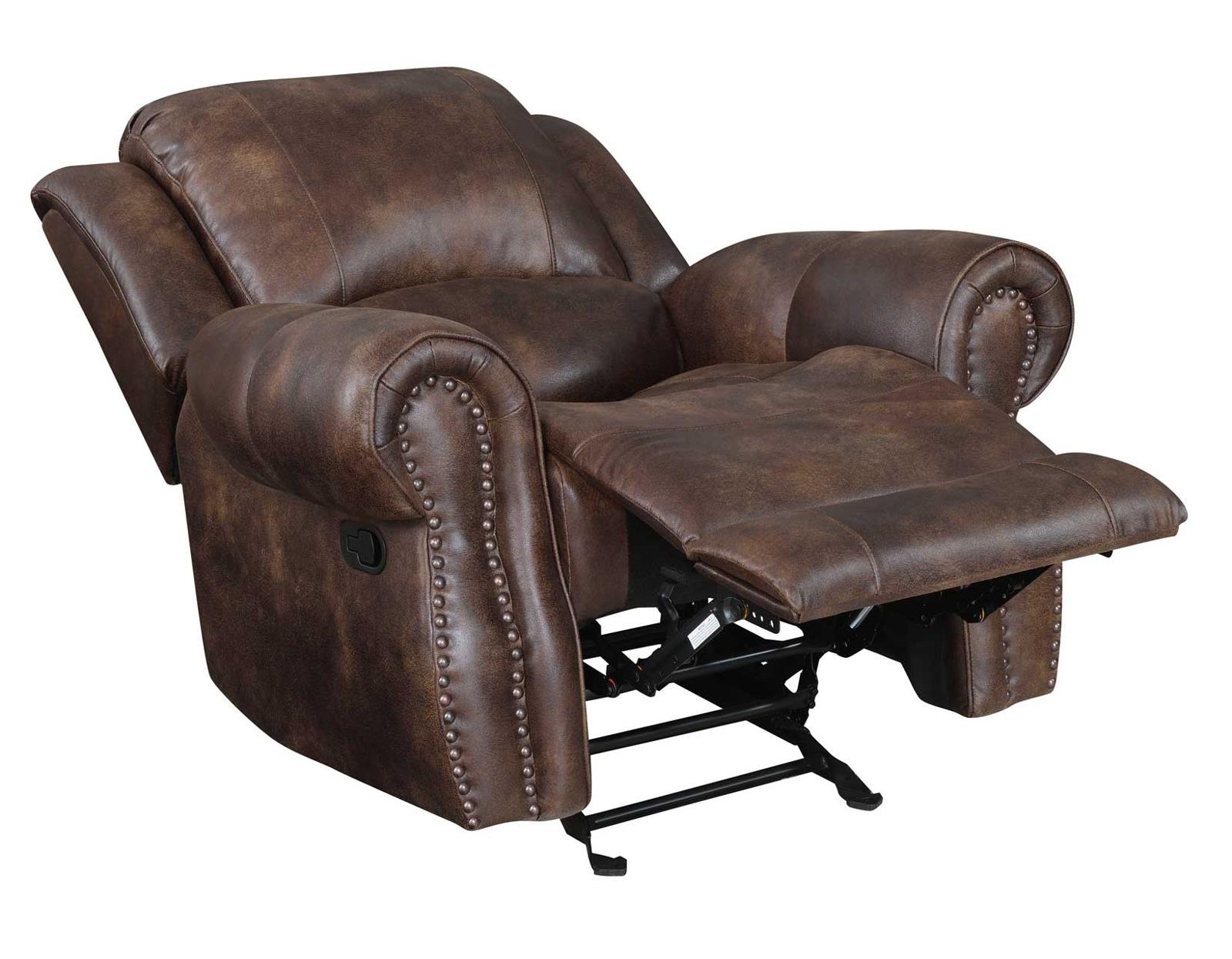Steve Silver Navarro Manual Glider Recliner in Saddle Brown - Luxury Home Furniture (MI)