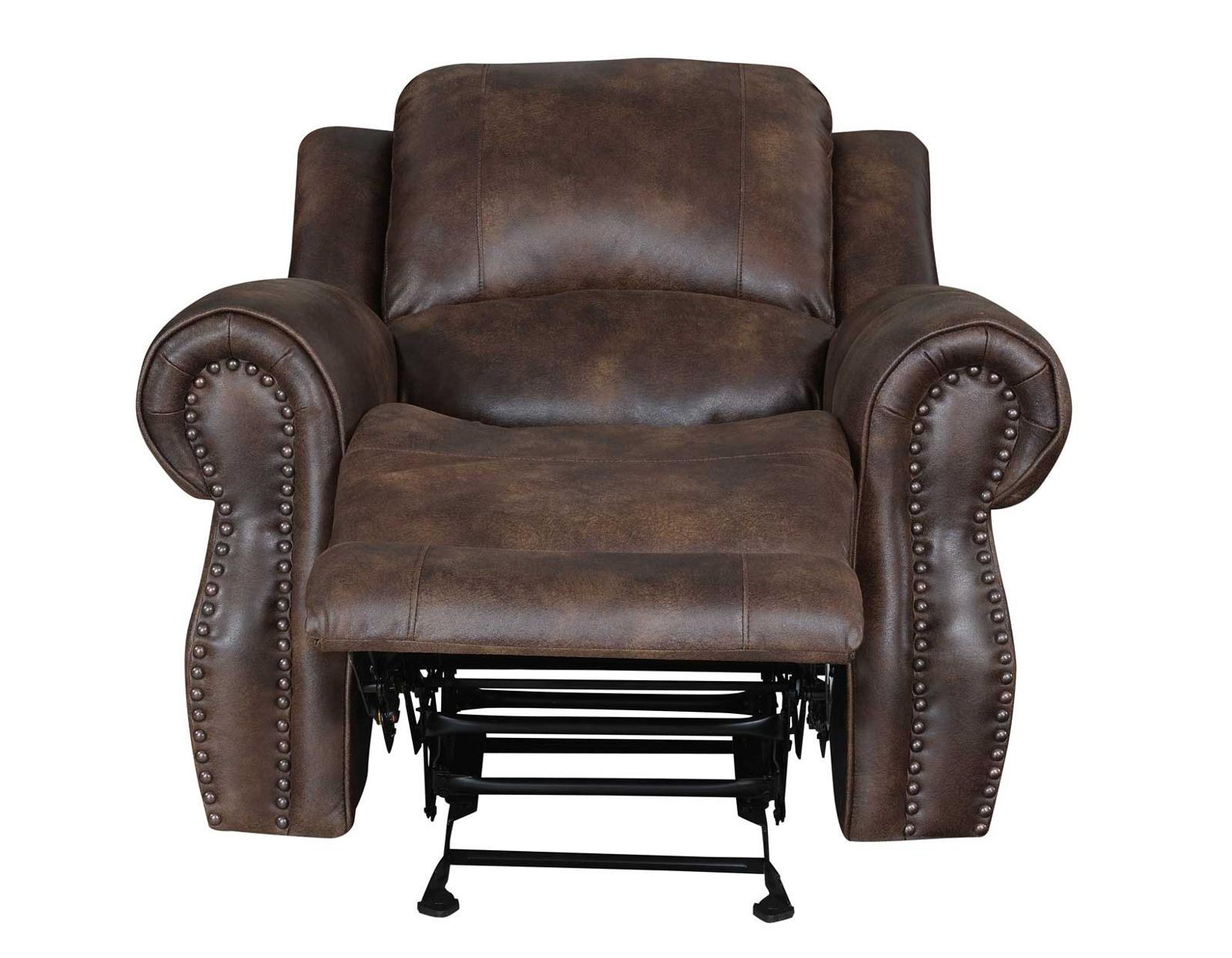 Steve Silver Navarro Manual Glider Recliner in Saddle Brown - Luxury Home Furniture (MI)