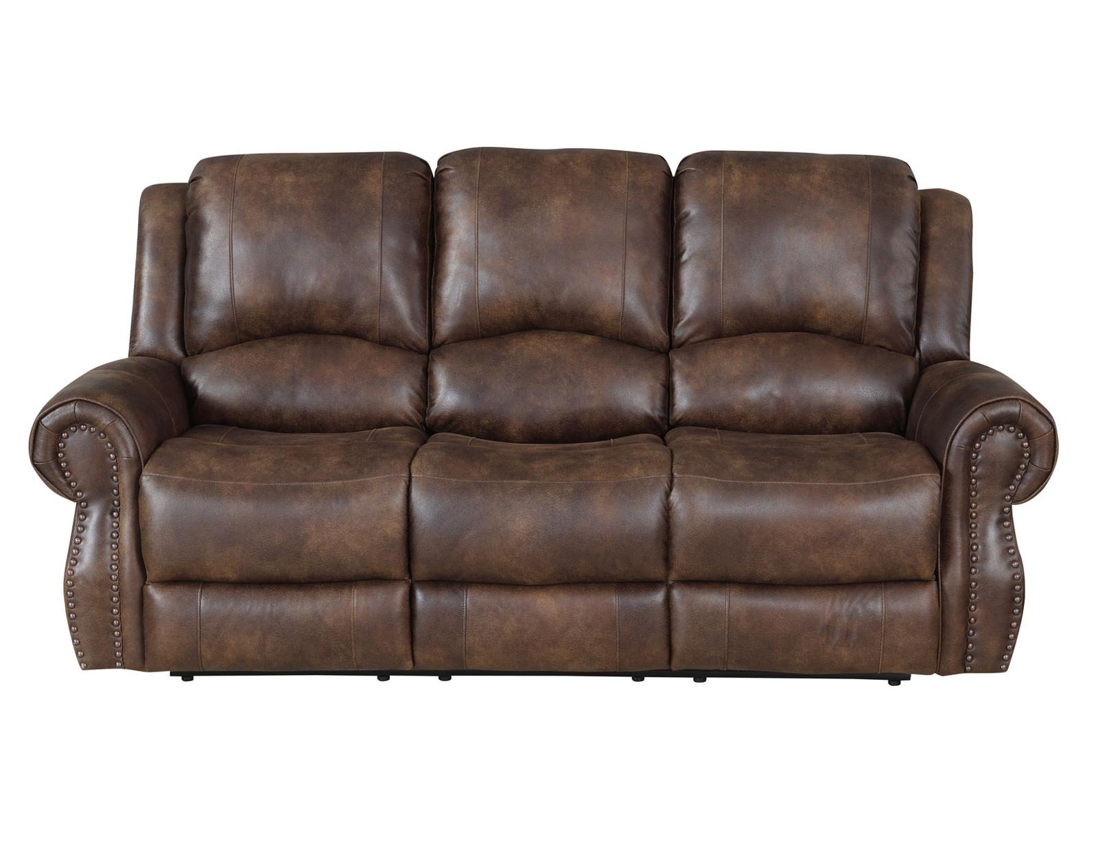 Steve Silver Navarro Manual Reclining Sofa in Saddle Brown - Luxury Home Furniture (MI)