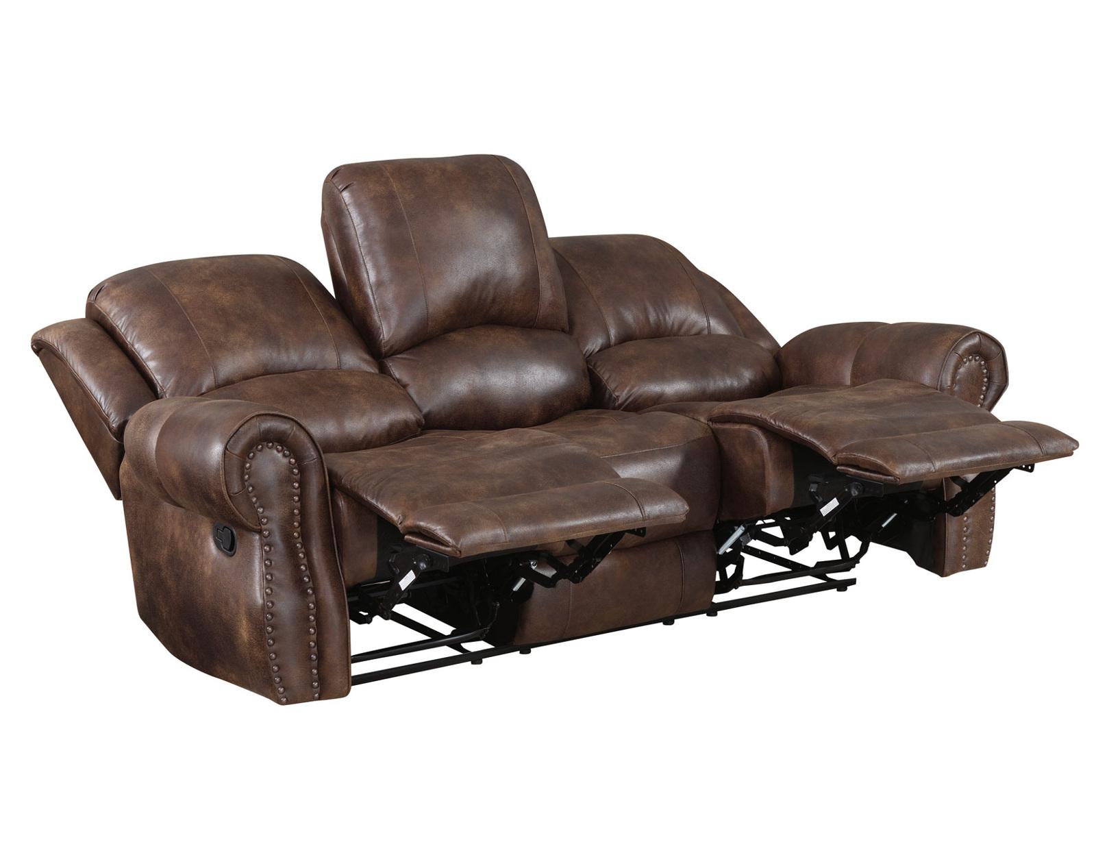 Steve Silver Navarro Manual Reclining Sofa in Saddle Brown - Luxury Home Furniture (MI)