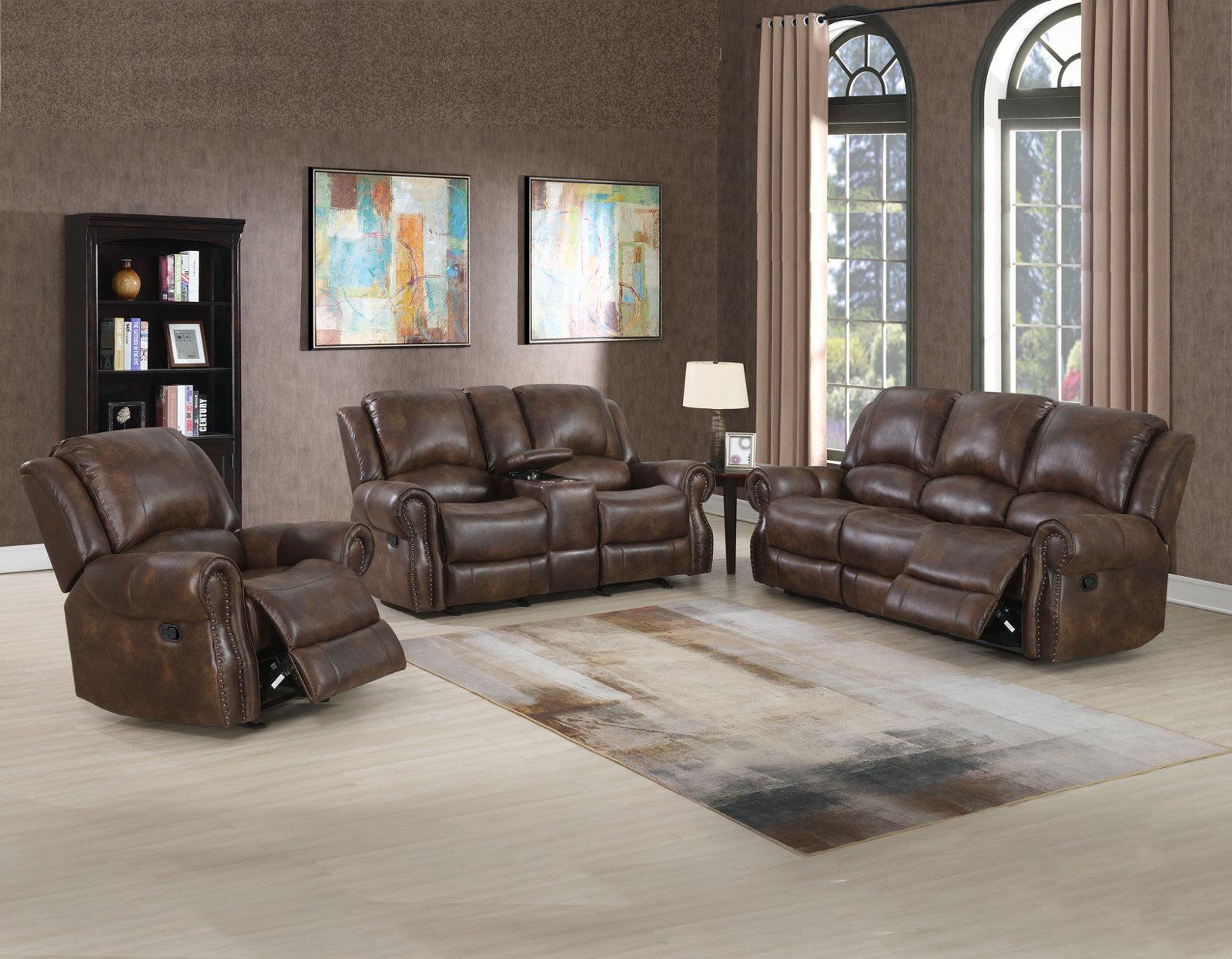 Steve Silver Navarro Manual Reclining Sofa in Saddle Brown - Luxury Home Furniture (MI)