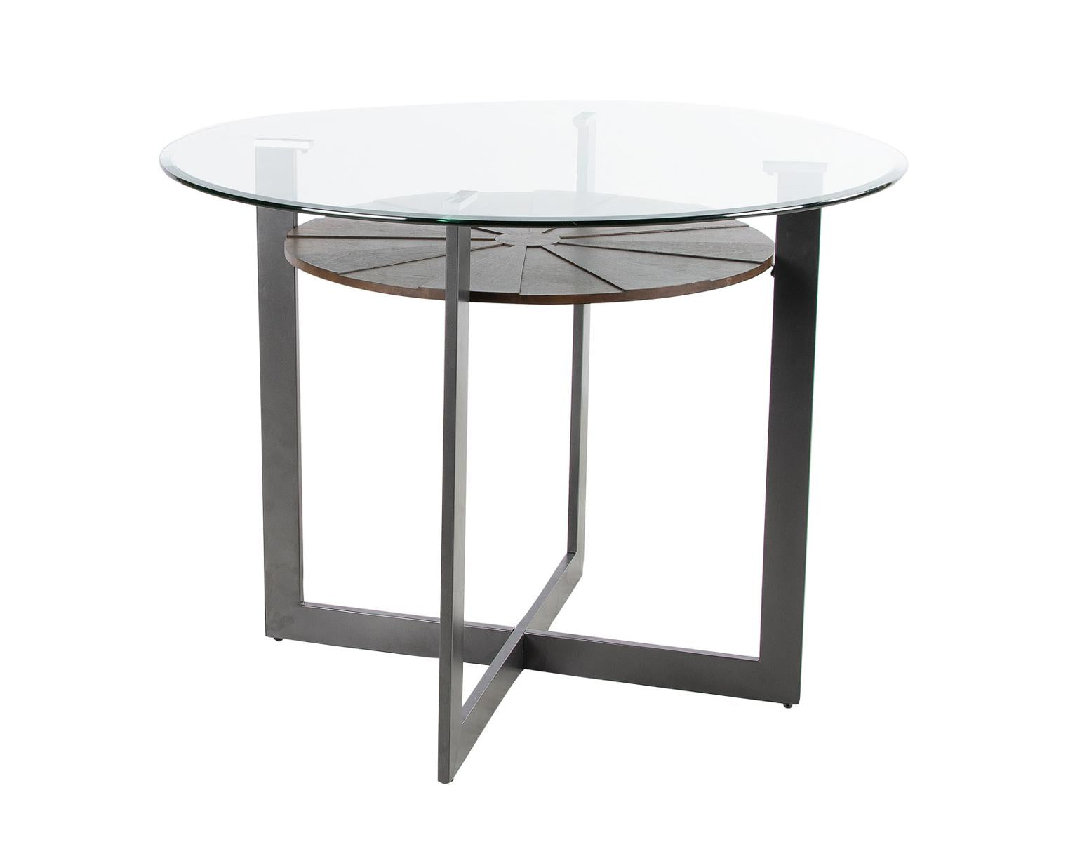 Steve Silver Olson Counter Glass Top Table in Caramel - Luxury Home Furniture (MI)