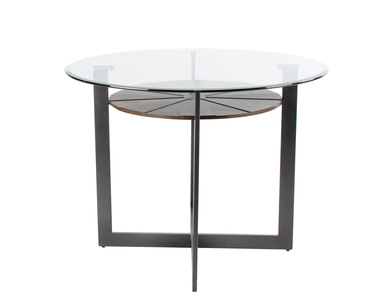 Steve Silver Olson Counter Glass Top Table in Caramel - Luxury Home Furniture (MI)
