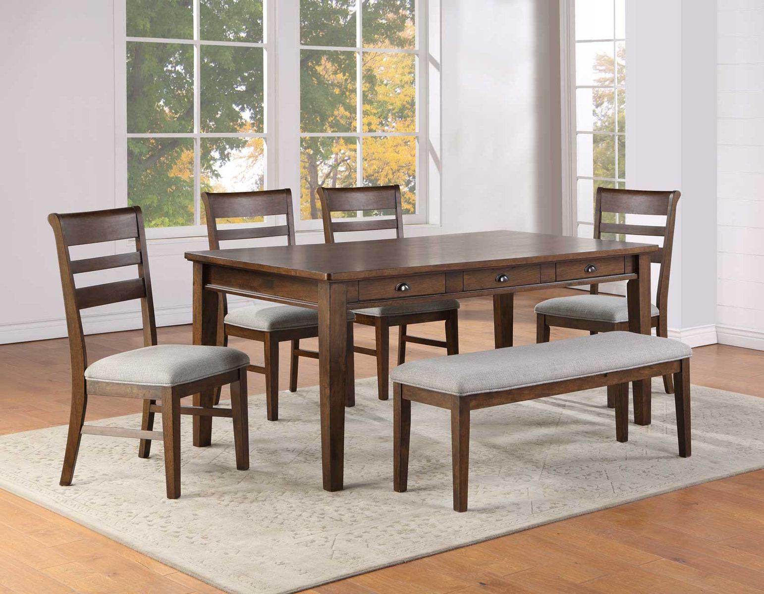 Steve Silver Ora Bench in Hickory - Luxury Home Furniture (MI)