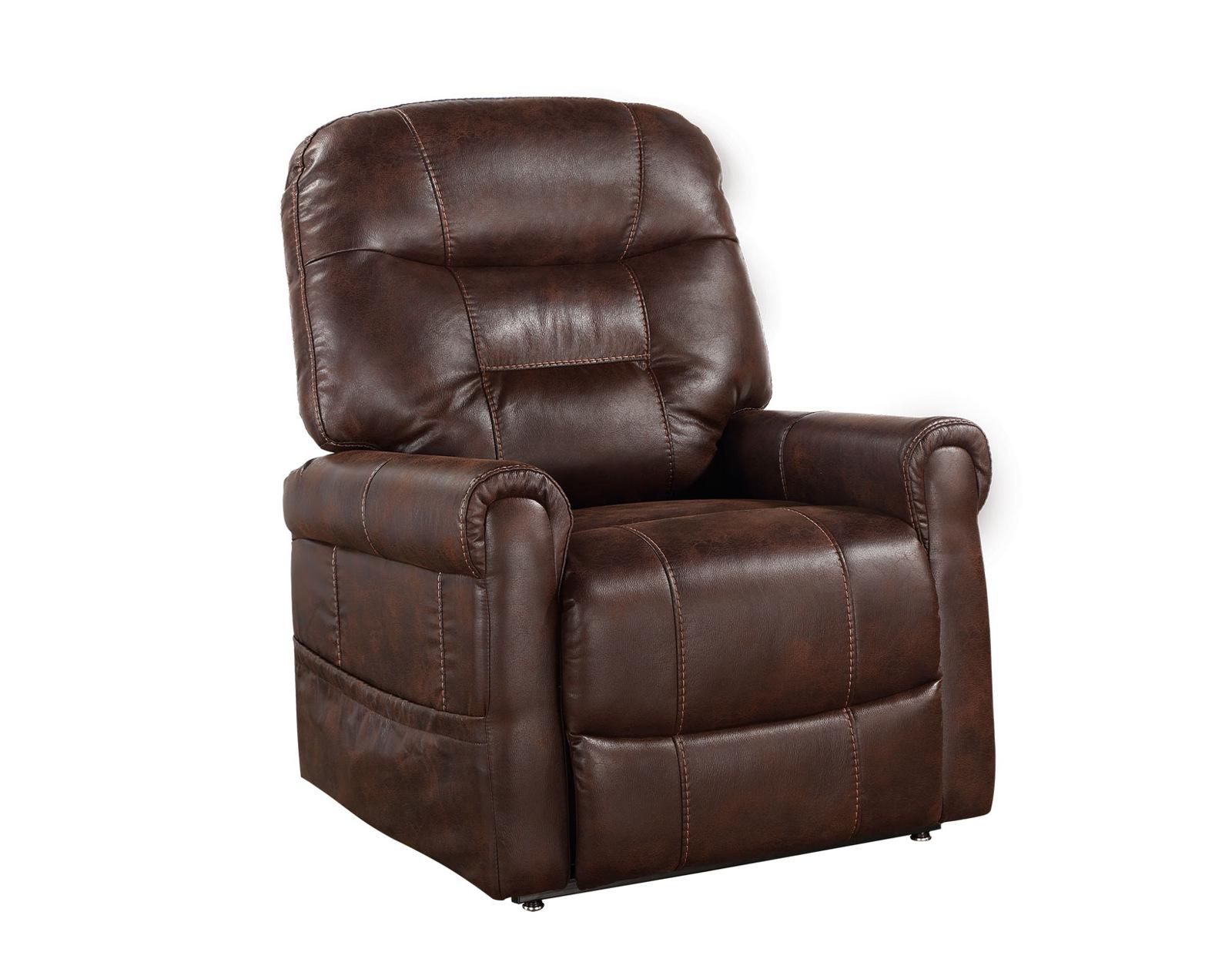Steve Silver Ottawa Power Lift Chair with Heat and Massage in Walnut - Luxury Home Furniture (MI)
