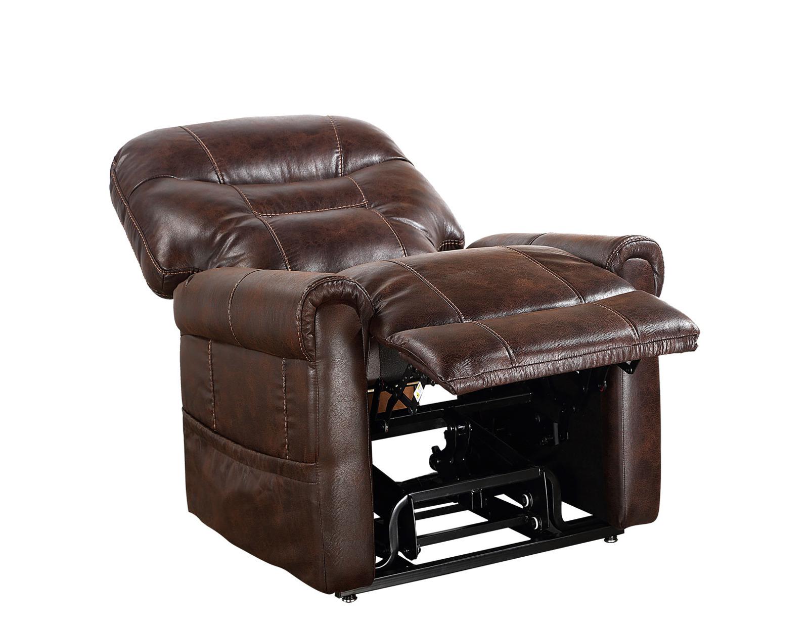 Steve Silver Ottawa Power Lift Chair with Heat and Massage in Walnut - Luxury Home Furniture (MI)