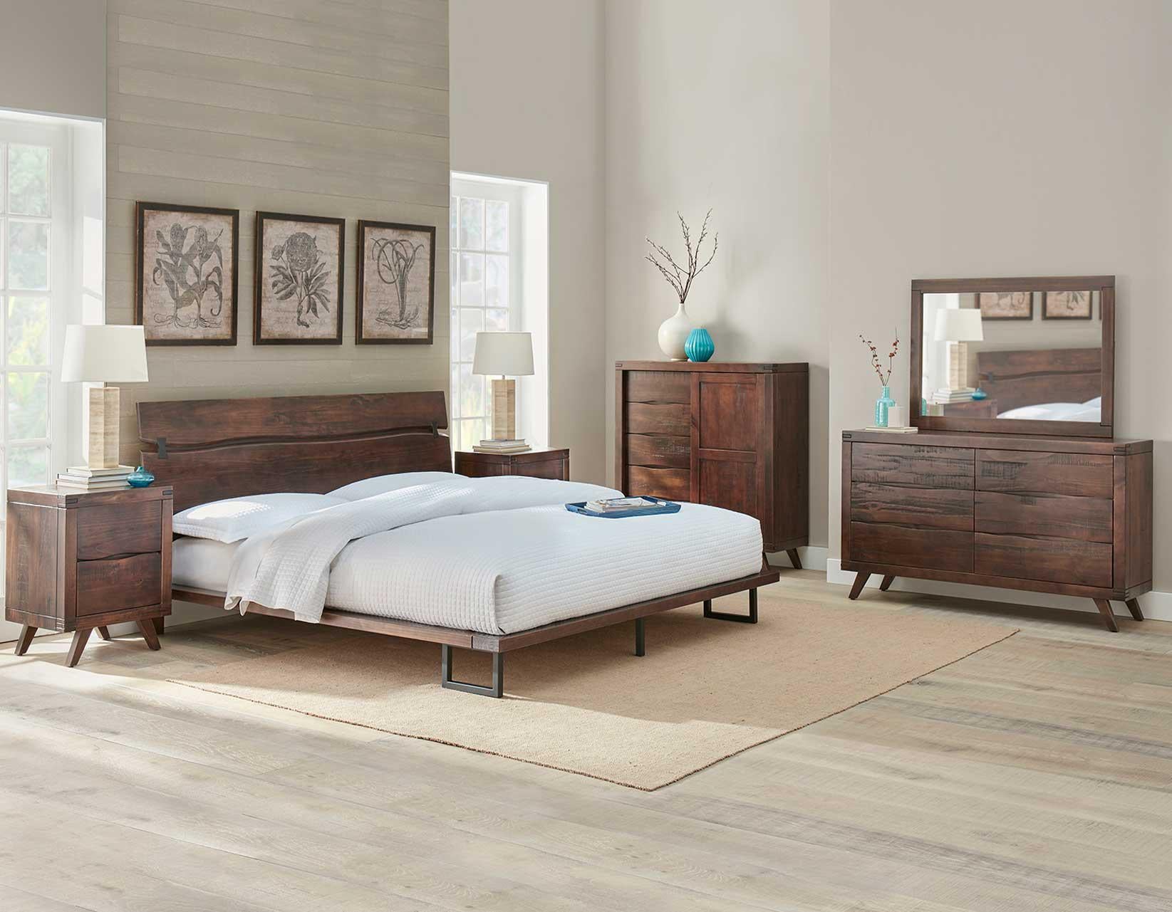 Steve Silver Pasco King Platform Bed in Cocoa - Luxury Home Furniture (MI)
