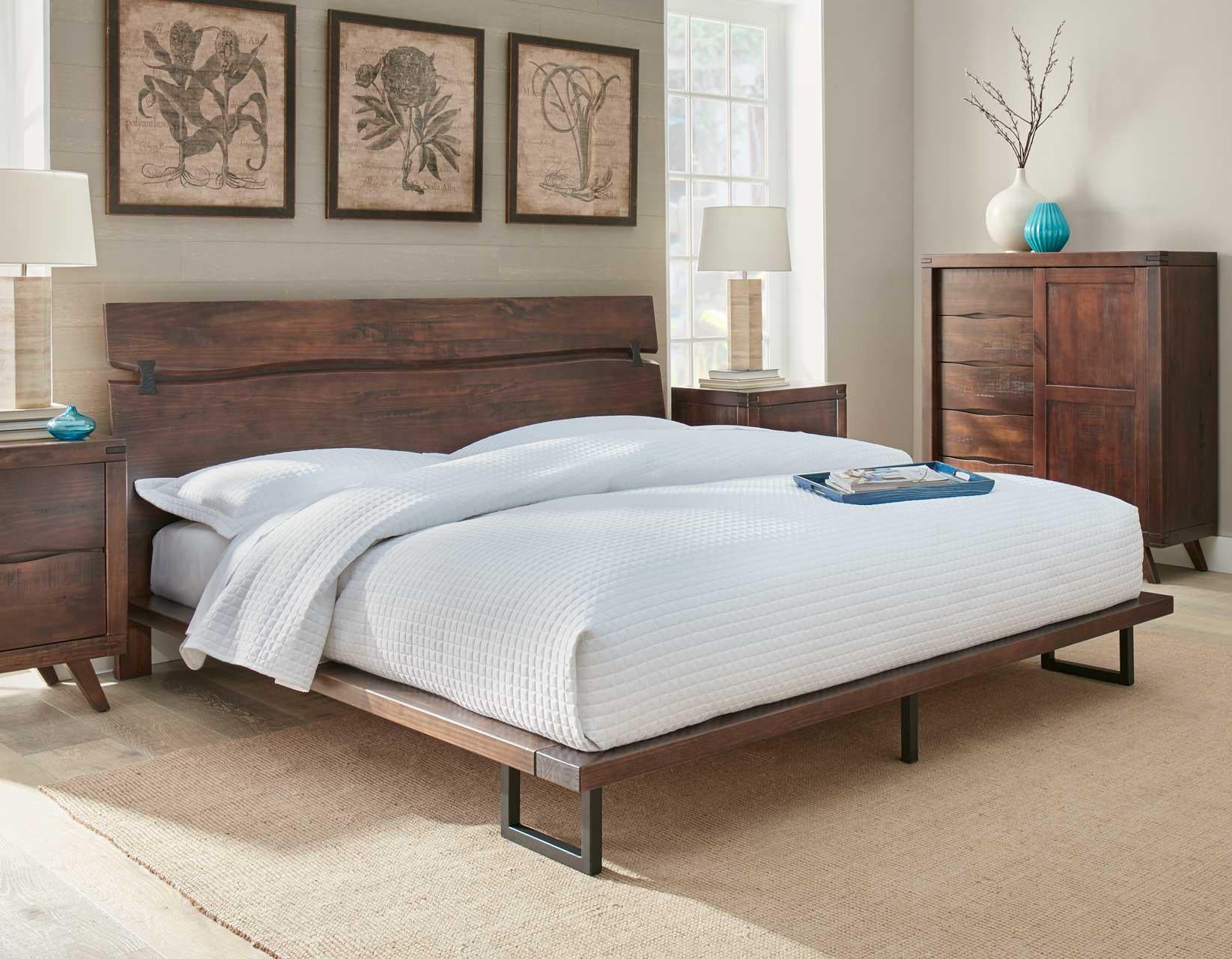Steve Silver Pasco Queen Platform Bed in Cocoa - Luxury Home Furniture (MI)