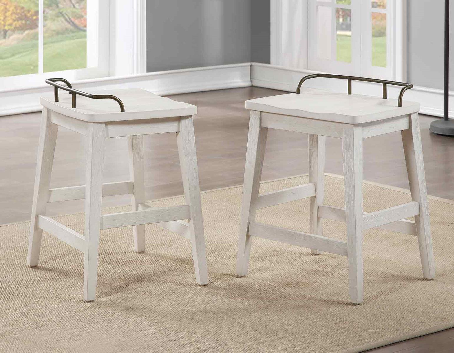 Steve Silver Pendleton Counter Stool in Ivory (Set of 2) - Luxury Home Furniture (MI)