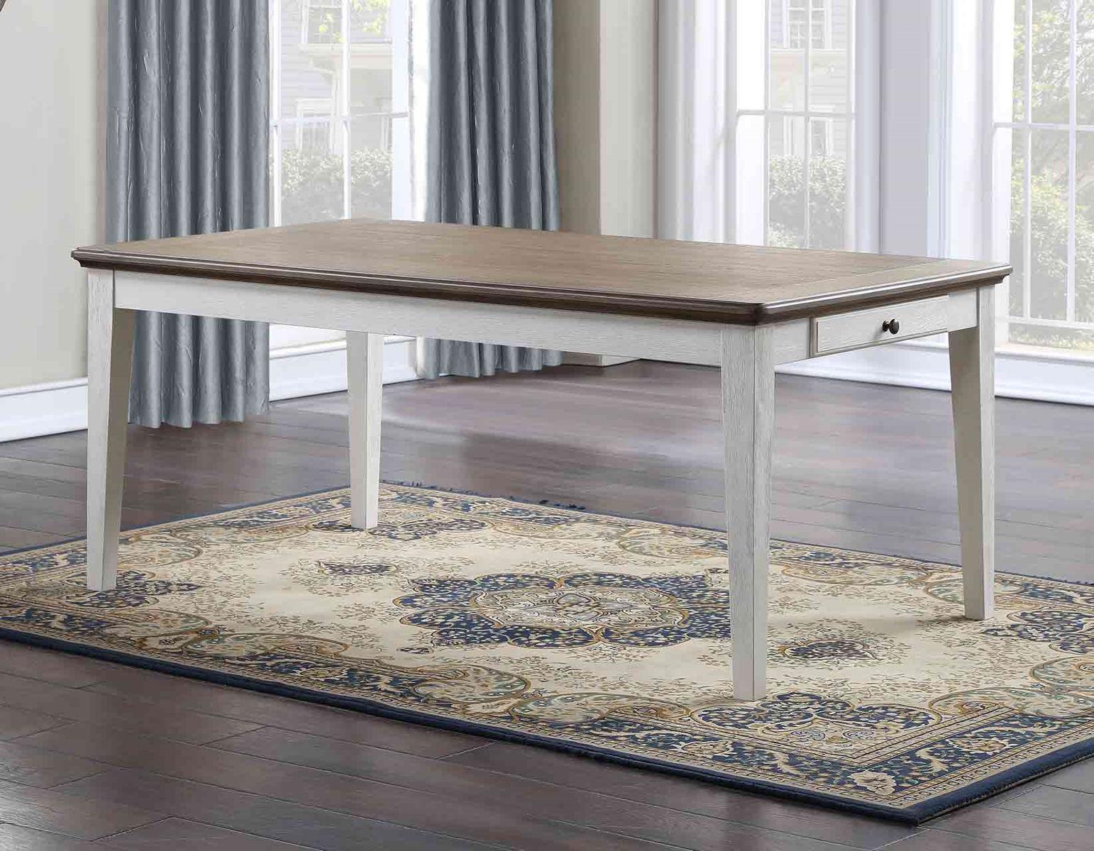 Steve Silver Pendleton Dining Table in Ivory - Luxury Home Furniture (MI)