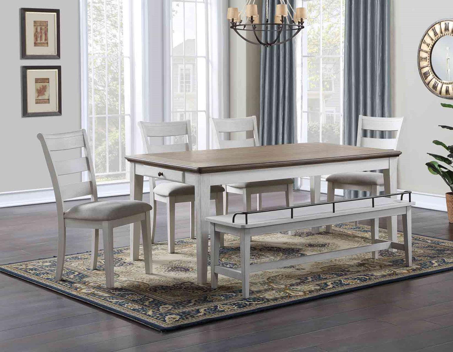 Steve Silver Pendleton Dining Table in Ivory - Luxury Home Furniture (MI)