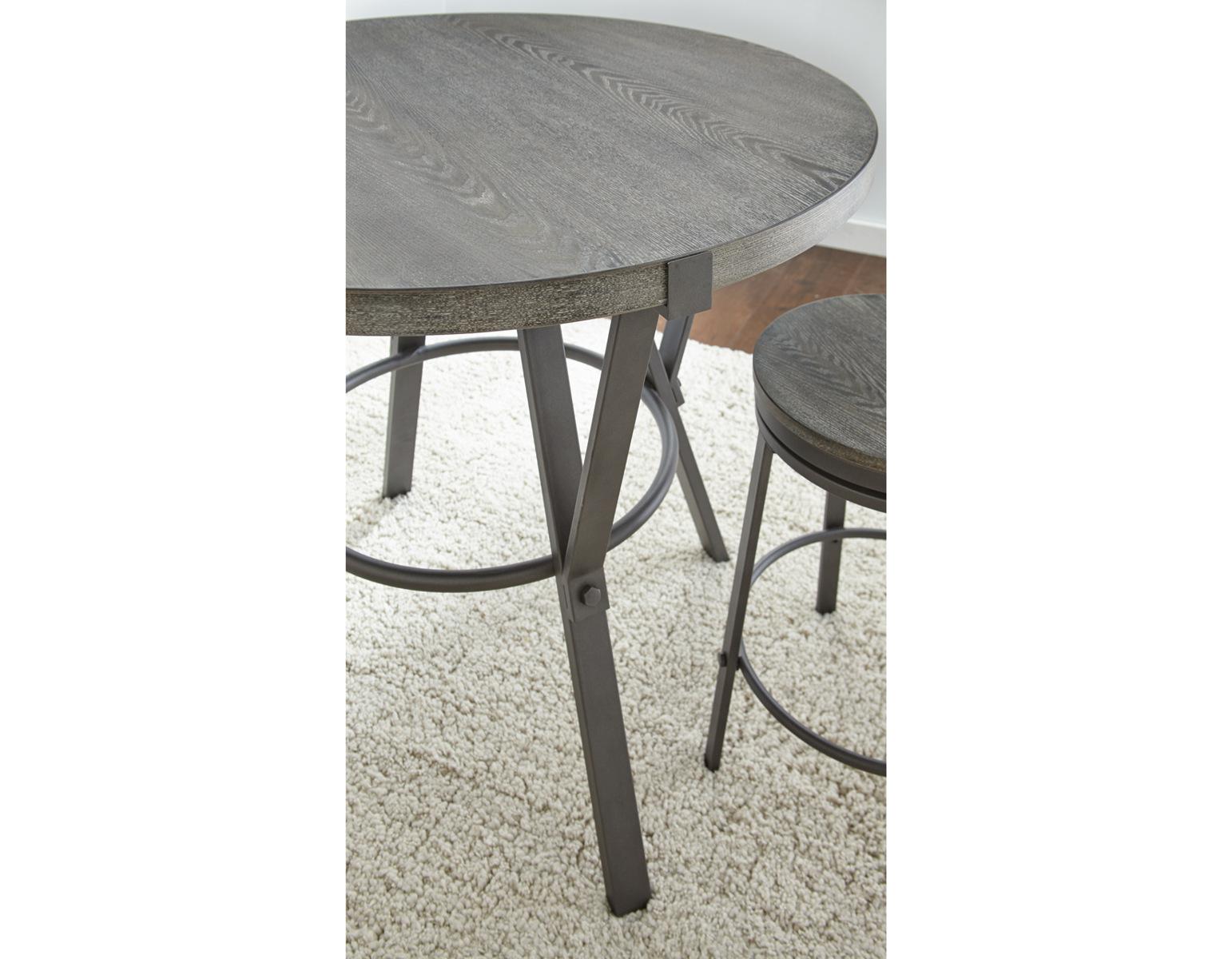 Steve Silver Portland Round Counter Table in Gray - Luxury Home Furniture (MI)