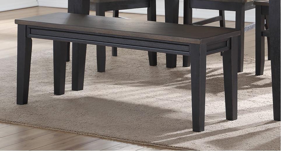 Steve Silver Raven Noir Bench in Two Tone Ebony and Driftwood - Luxury Home Furniture (MI)