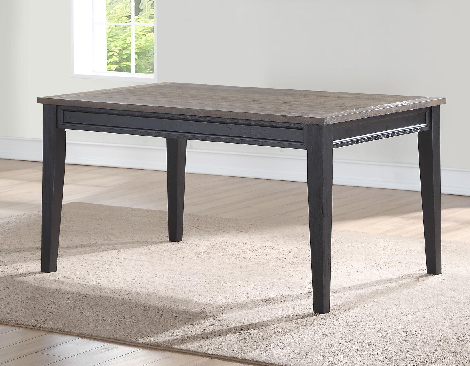Steve Silver Raven Noir Dining Table in Two Tone Ebony and Driftwood - Luxury Home Furniture (MI)