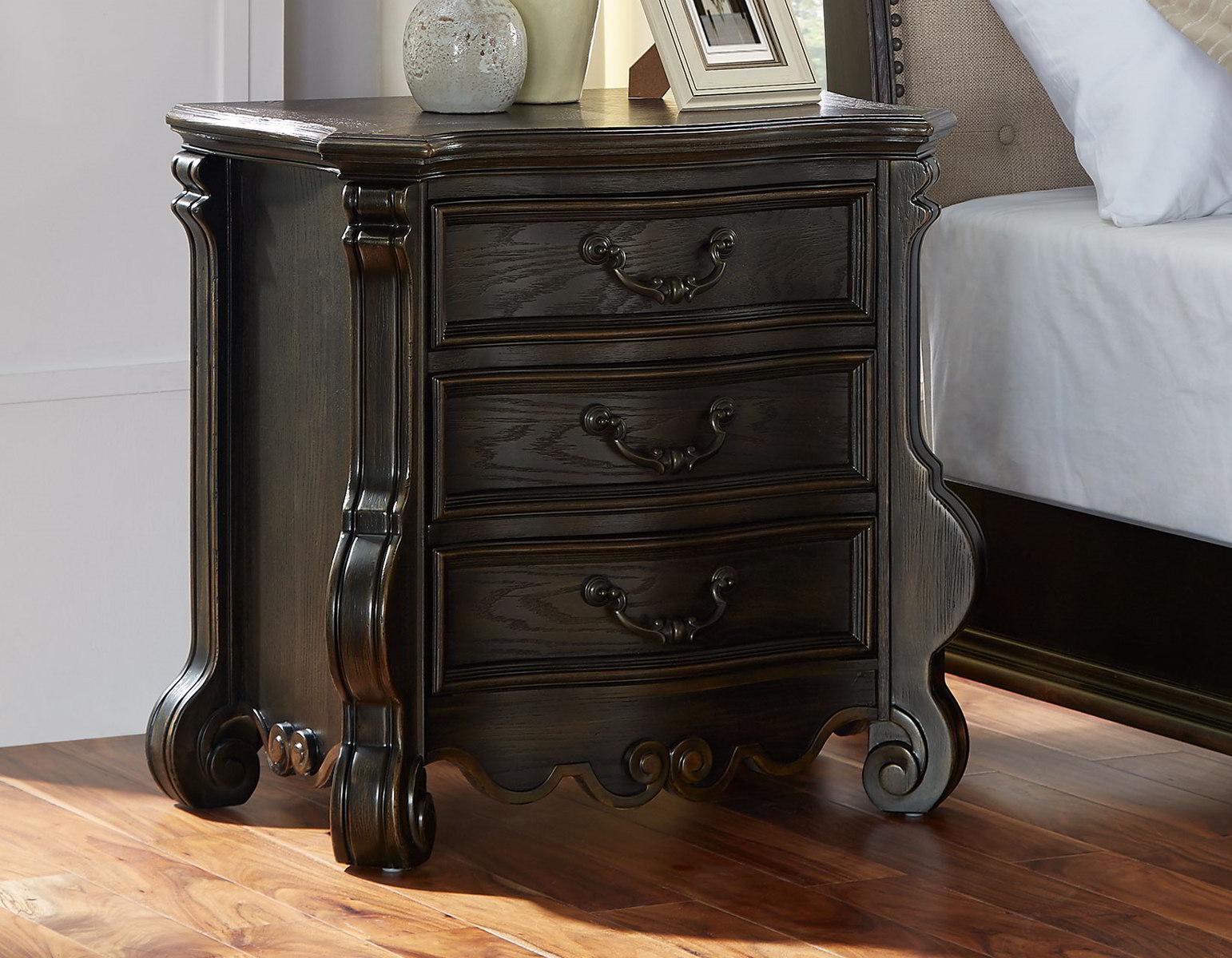 Steve Silver Rhapsody 3 Drawer Nightstand in Molasses