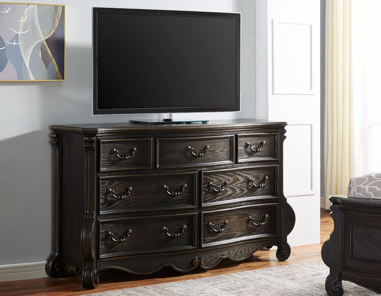Steve Silver Rhapsody 7 Drawer Dresser in Molasses - Luxury Home Furniture (MI)