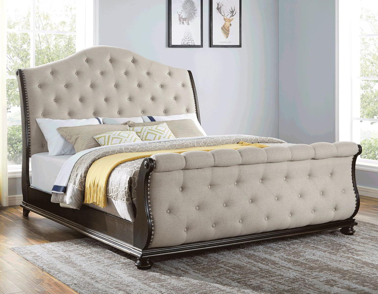 Steve Silver Rhapsody Queen Sleigh Bed in Molasses - Luxury Home Furniture (MI)