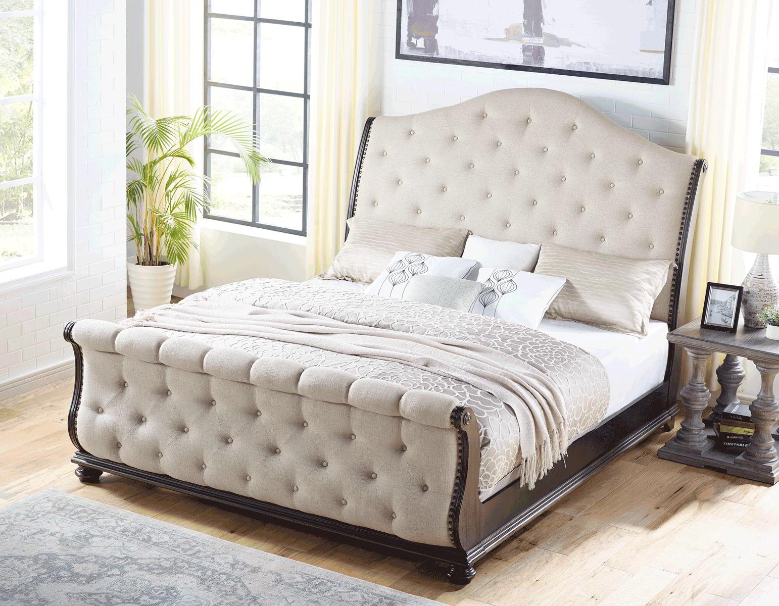 Steve Silver Rhapsody Queen Sleigh Bed in Molasses - Luxury Home Furniture (MI)