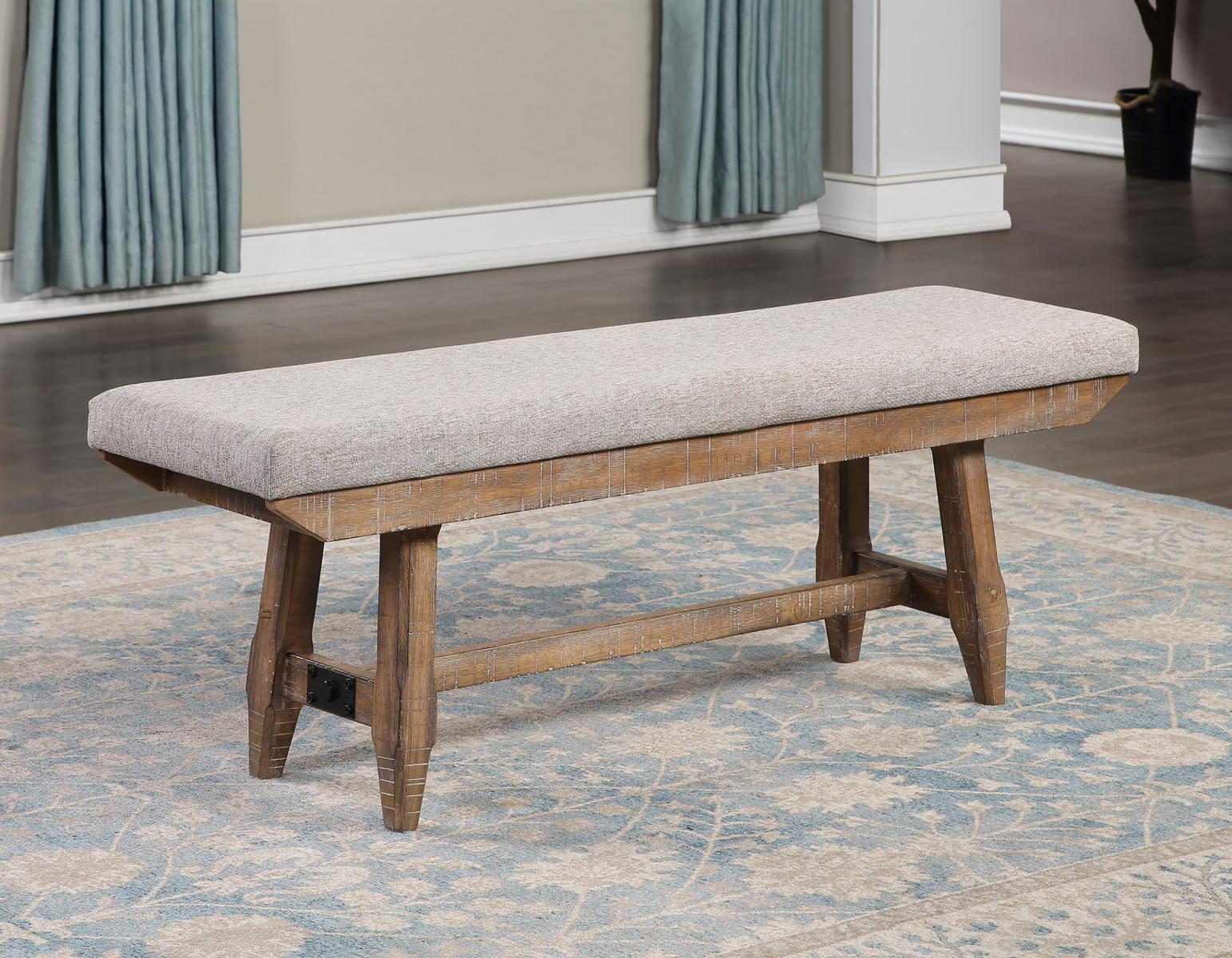 Steve Silver Riverdale Bench in Driftwood - Luxury Home Furniture (MI)