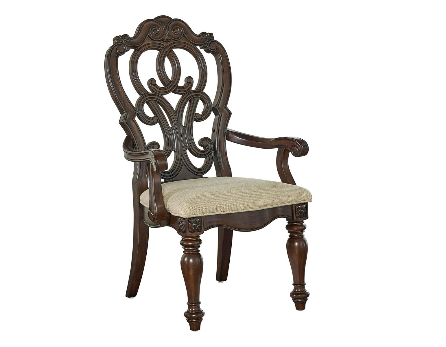 Steve Silver Royale Arm Chair in Brown Pecan (Set of 2)