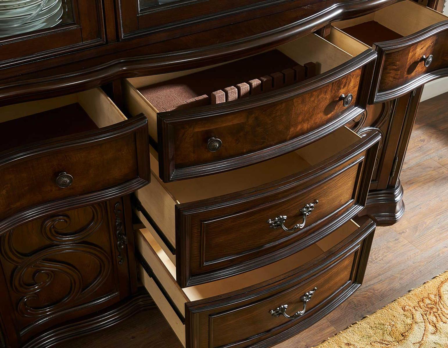Steve Silver Royale Buffet in Brown Pecan - Luxury Home Furniture (MI)