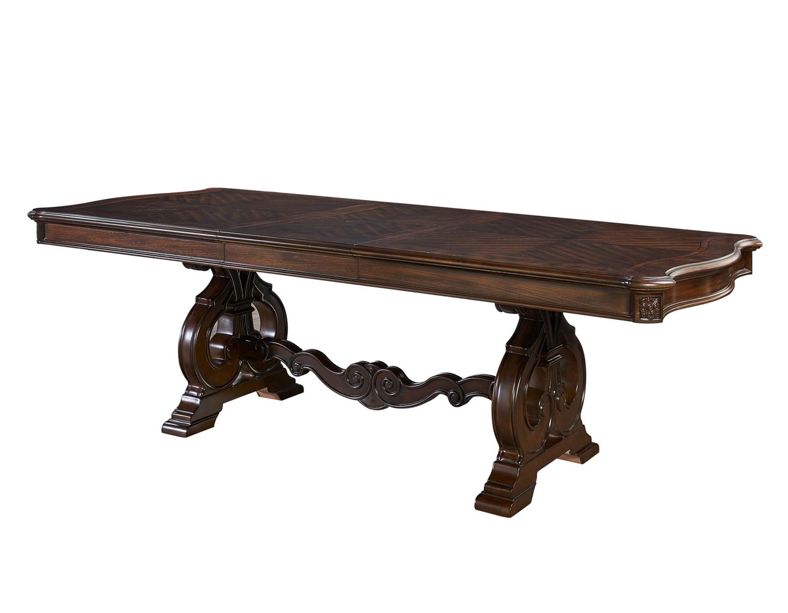 Steve Silver Royale Dining Table in Brown Pecan - Luxury Home Furniture (MI)