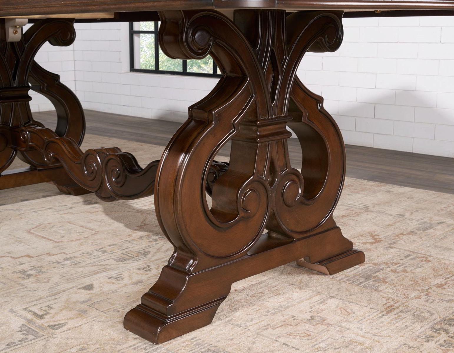 Steve Silver Royale Dining Table in Brown Pecan - Luxury Home Furniture (MI)