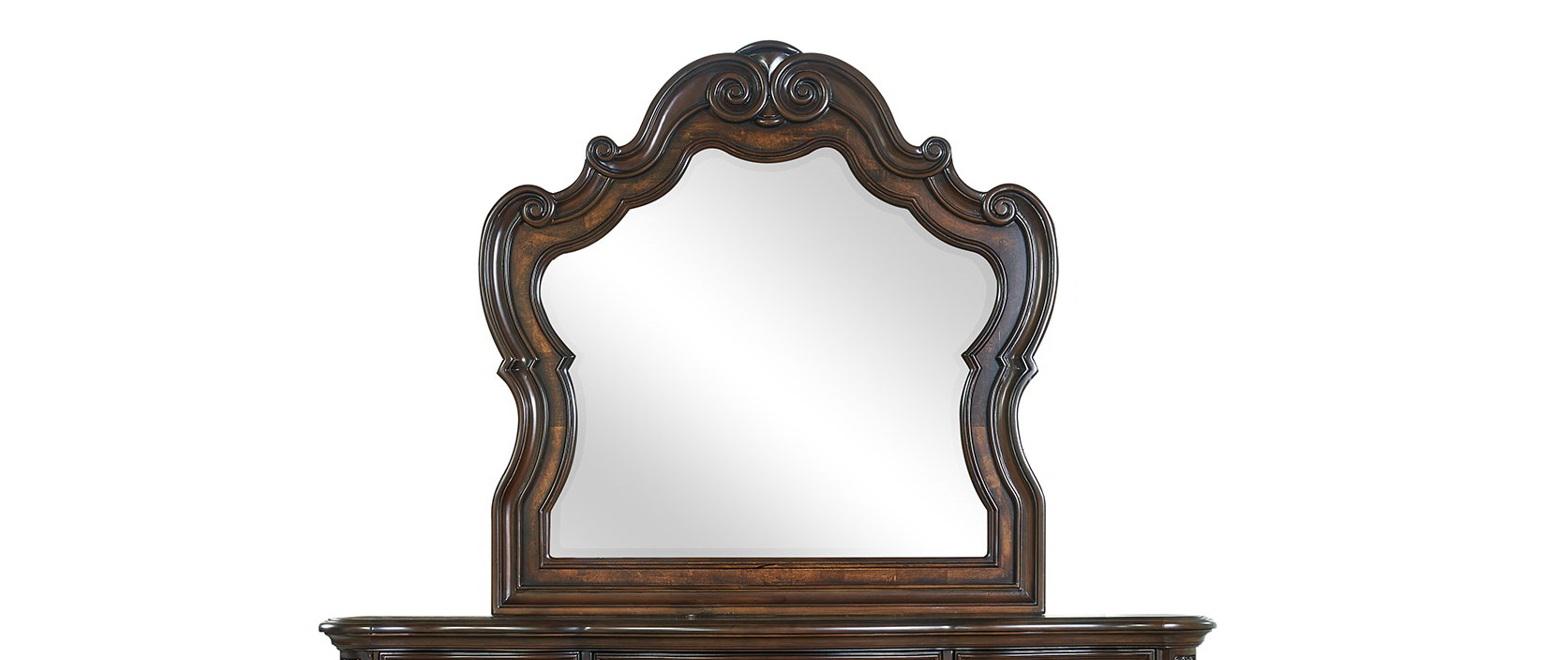 Steve Silver Royale Mirror in Brown Cherry - Luxury Home Furniture (MI)
