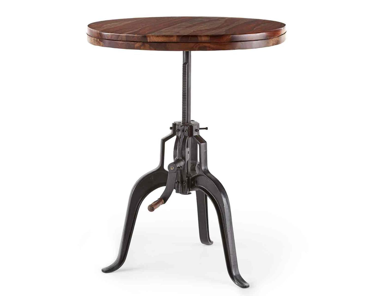 Steve Silver Sparrow Round Crank Table in Natural Brown - Luxury Home Furniture (MI)