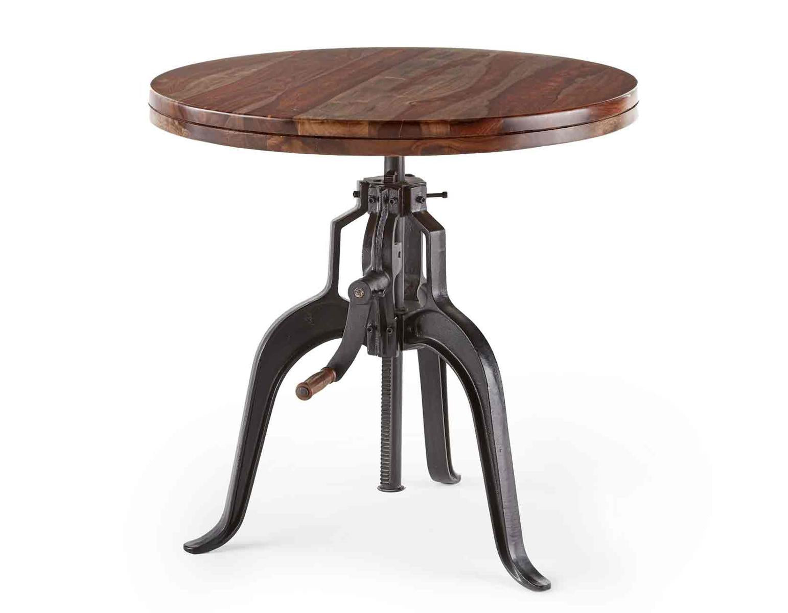 Steve Silver Sparrow Round Crank Table in Natural Brown - Luxury Home Furniture (MI)
