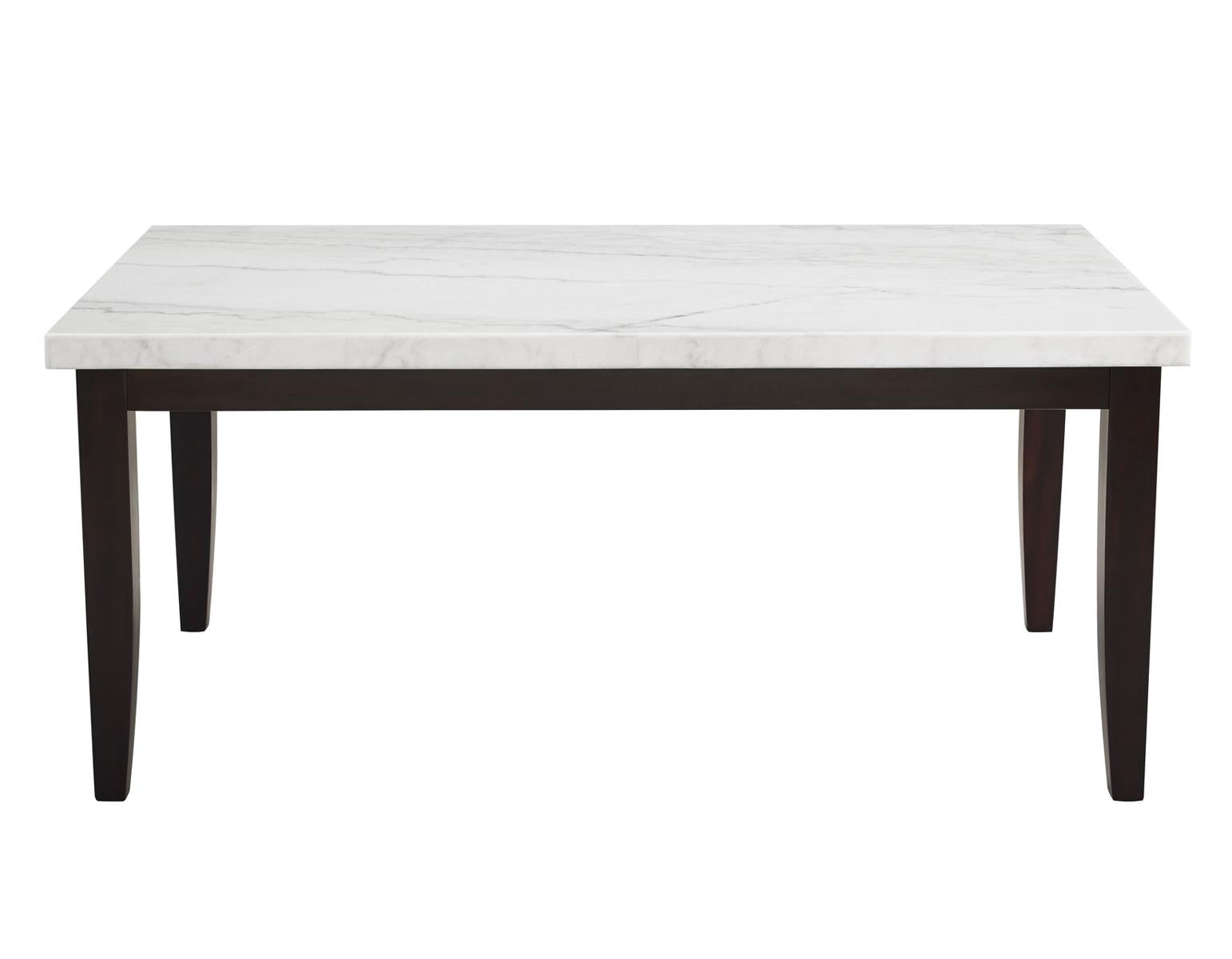 Steve Silver Sterling Faux Marble Dining Table in Cordovan Dark Cherry - Luxury Home Furniture (MI)