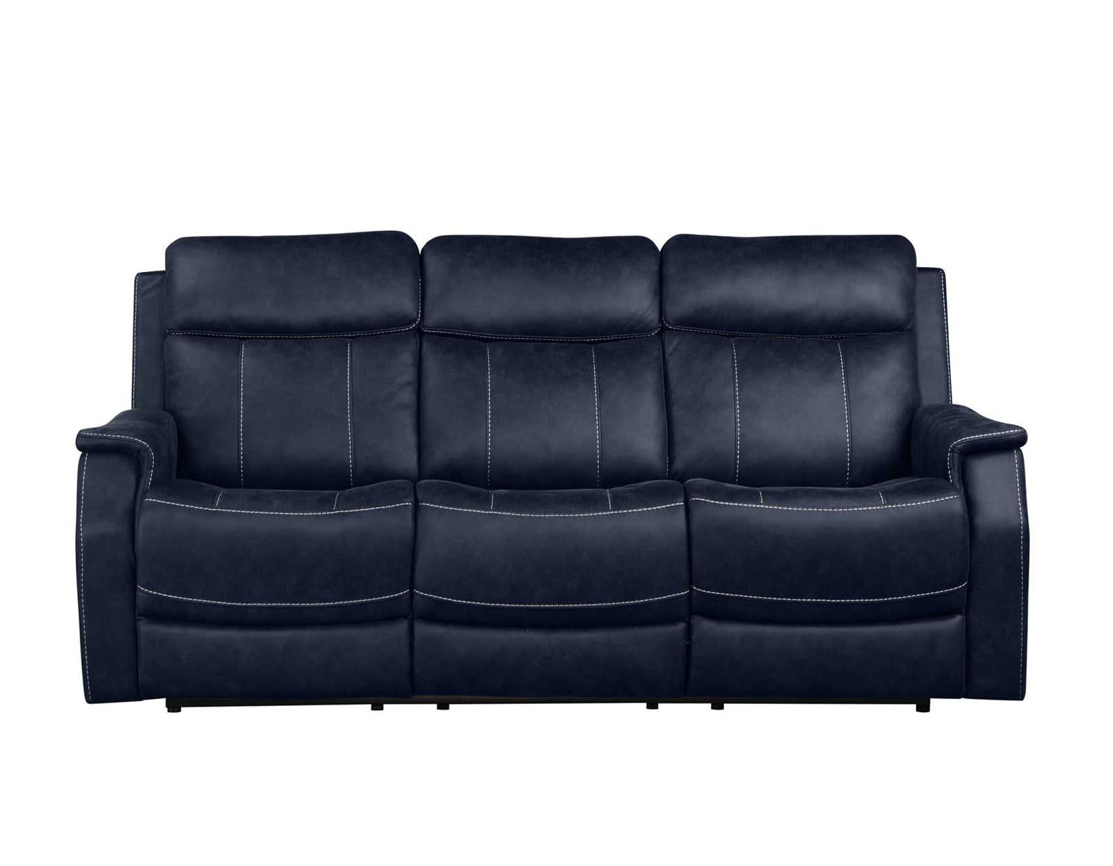 Steve Silver Valencia Dual Power Reclining Sofa in Ocean Blue - Luxury Home Furniture (MI)