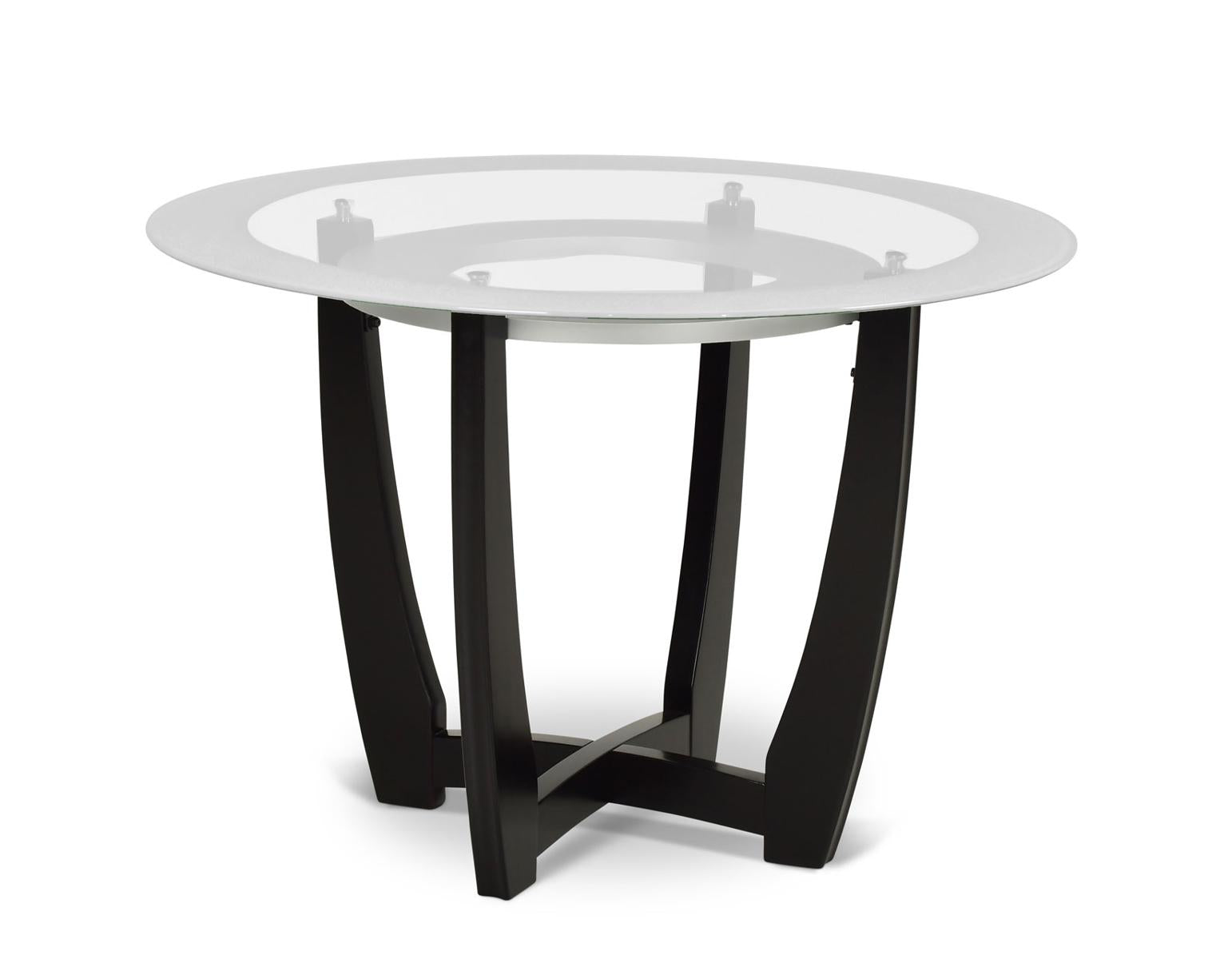 Steve Silver Verano Glass Top Table in Black