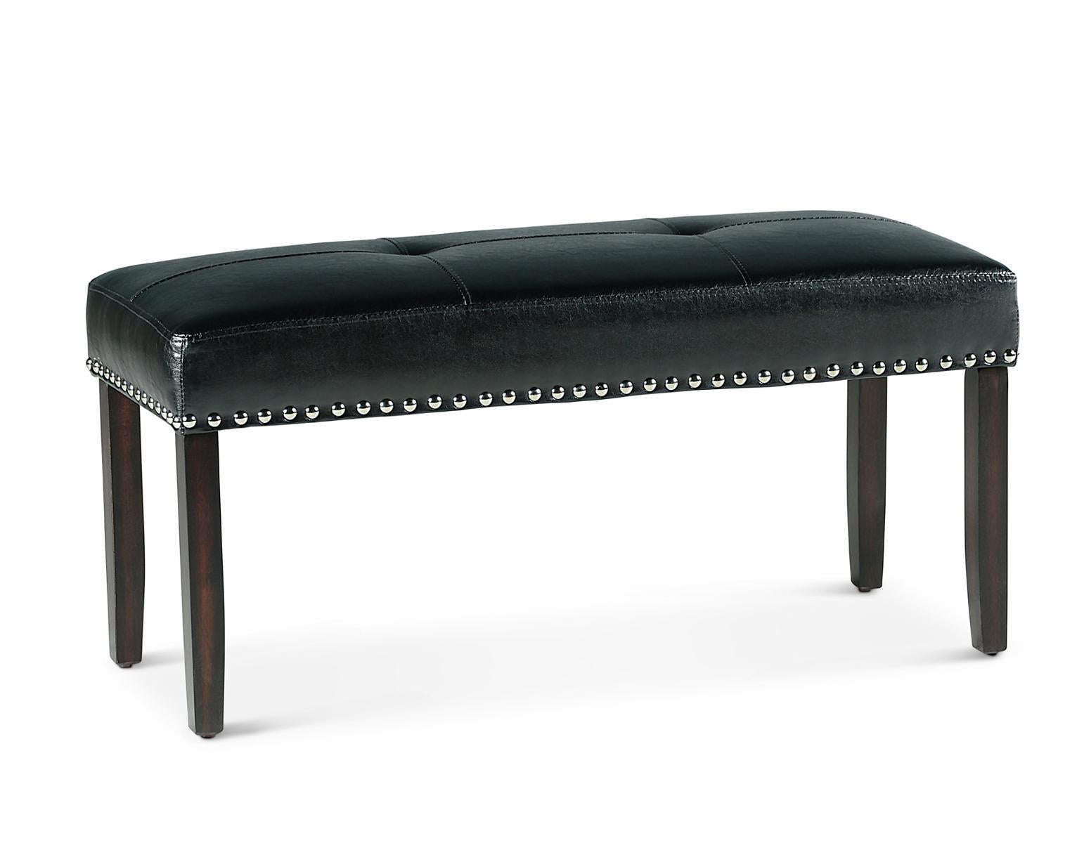 Steve Silver Westby Black Dining Bench in Ebony Wood - Luxury Home Furniture (MI)