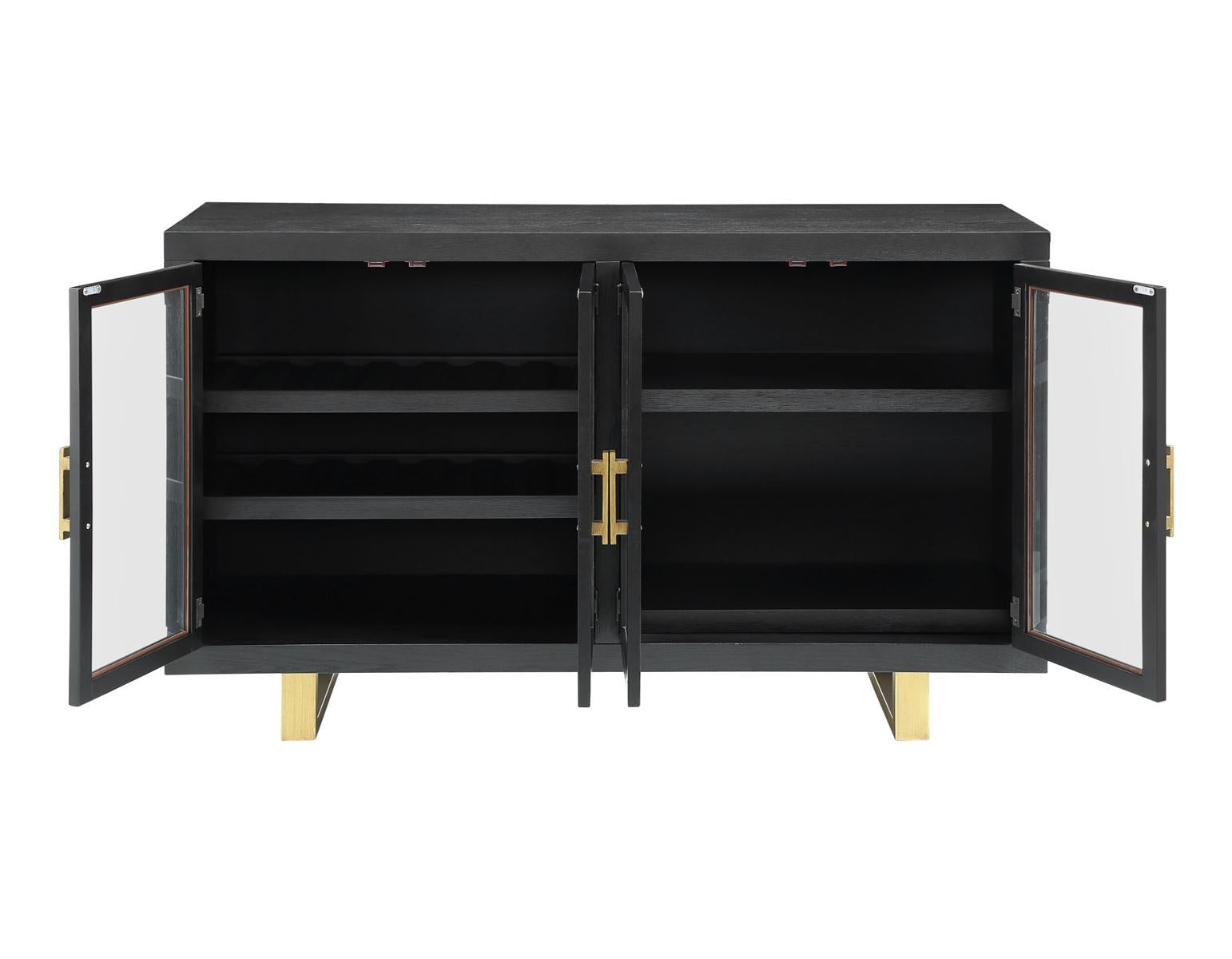Steve Silver Yves Server in Rubbed Charcoal - Luxury Home Furniture (MI)