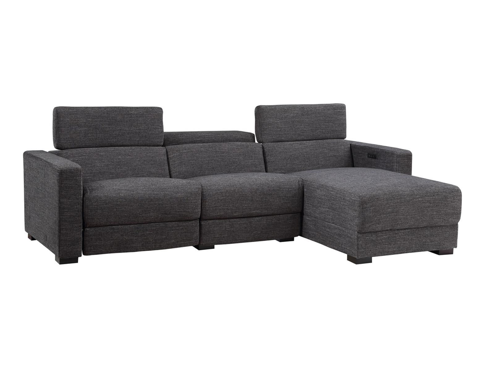Steve Silver Zara RAF Dual-Power Chofa in Charcoal - Luxury Home Furniture (MI)