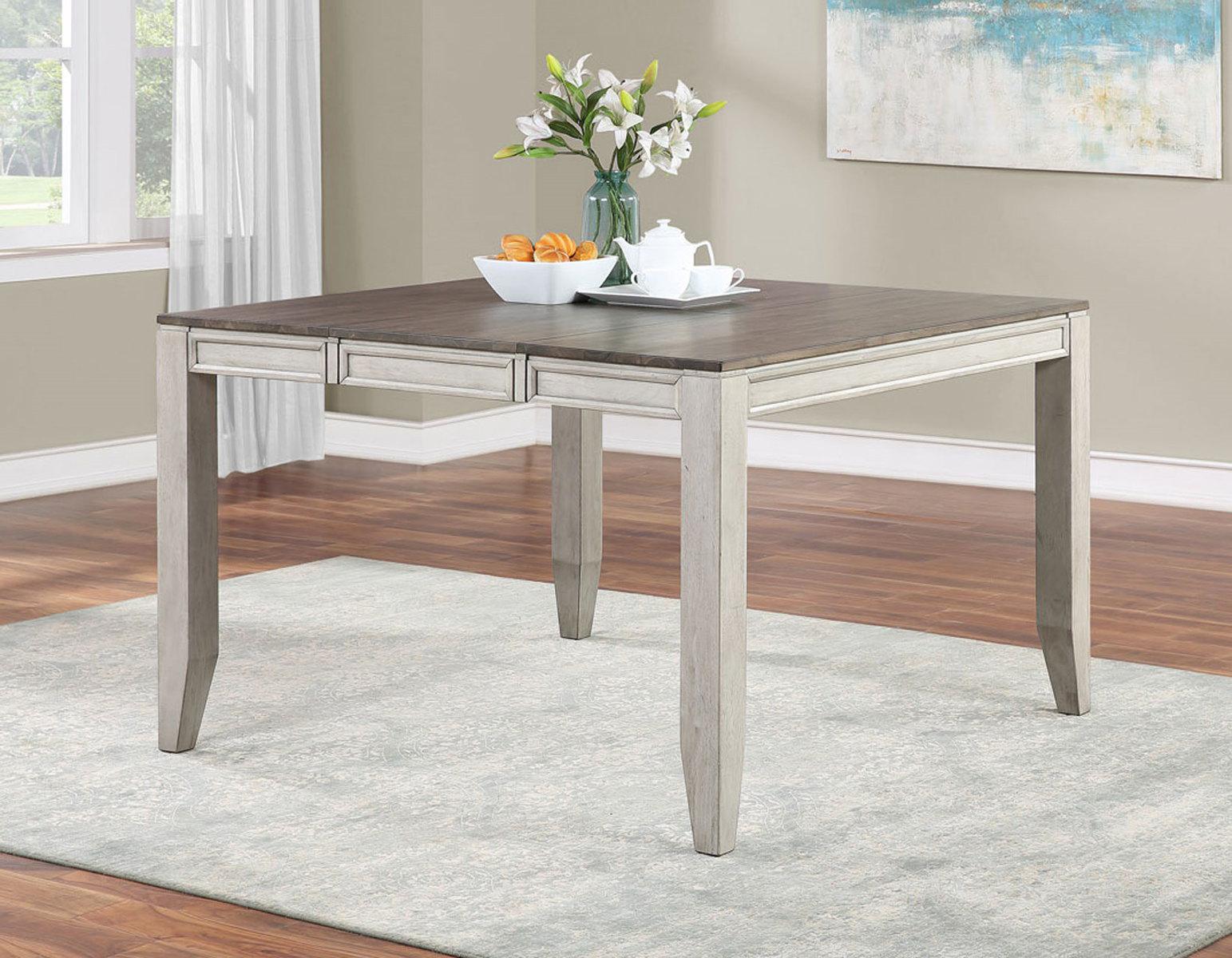 Steve Silver Abacus Butterfly Leaf Counter Table in Smoky Alabaster - Luxury Home Furniture (MI)