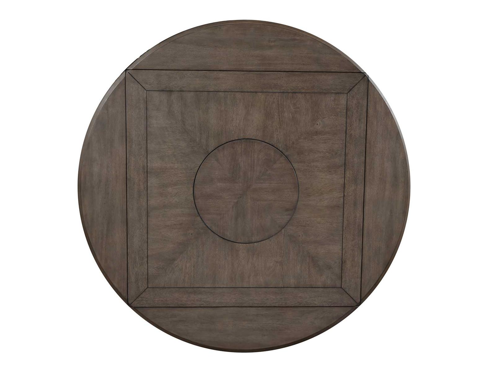 Steve Silver Abacus Round Drop Leaf Storage Table in Smoky Alabaster - Luxury Home Furniture (MI)