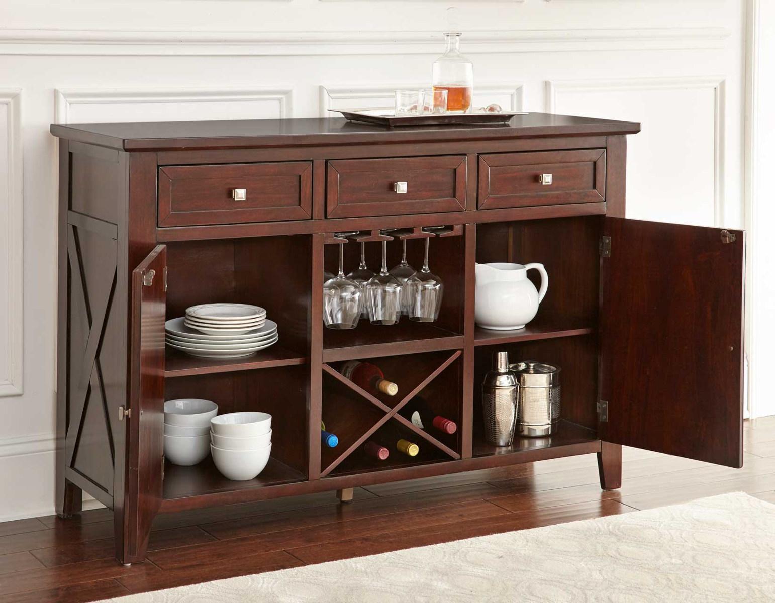 Steve Silver Adrian Server in Espresso Cherry - Luxury Home Furniture (MI)
