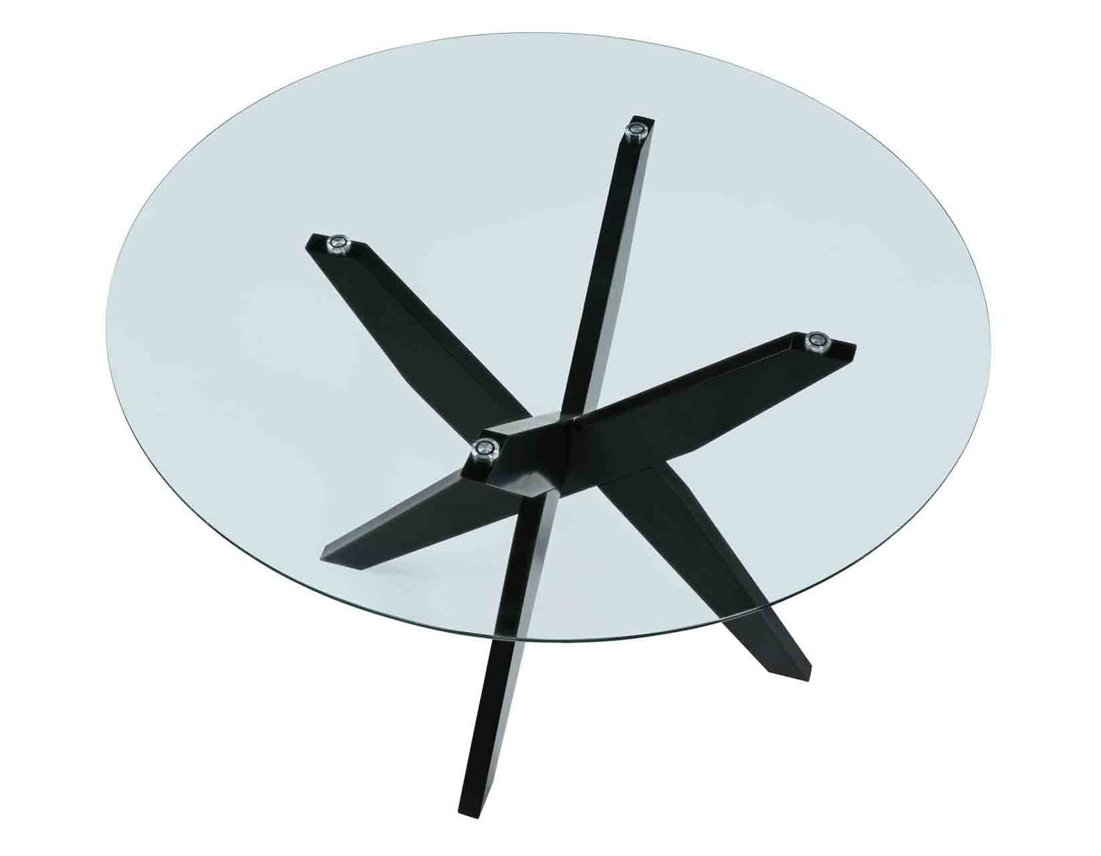 Steve Silver Amalie Round Dining Table in Black - Luxury Home Furniture (MI)