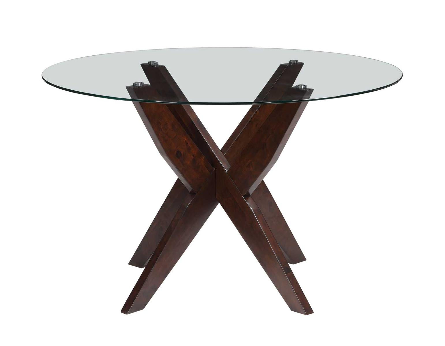 Steve Silver Amalie Round Dining Table in Walnut - Luxury Home Furniture (MI)