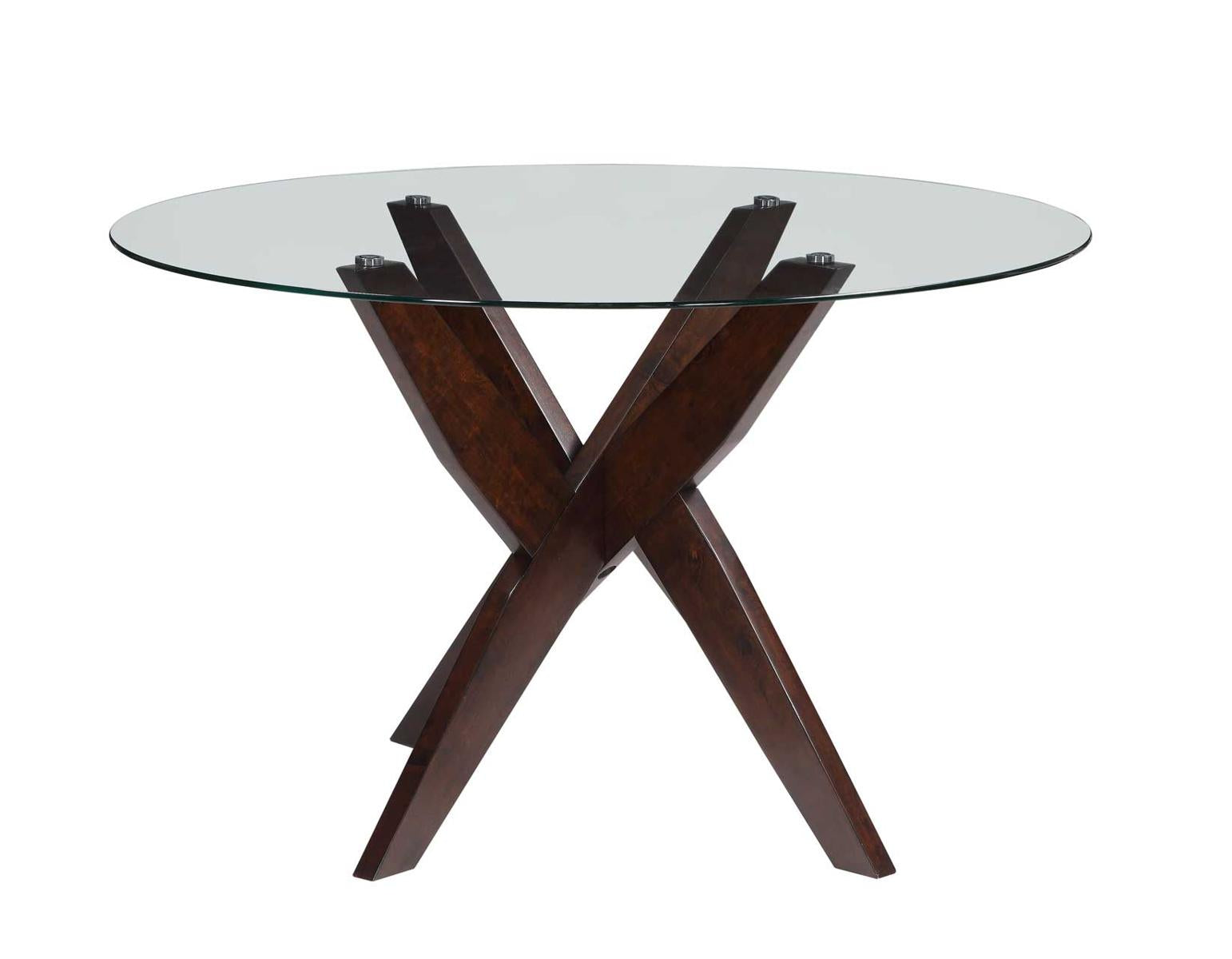 Steve Silver Amalie Round Dining Table in Walnut - Luxury Home Furniture (MI)