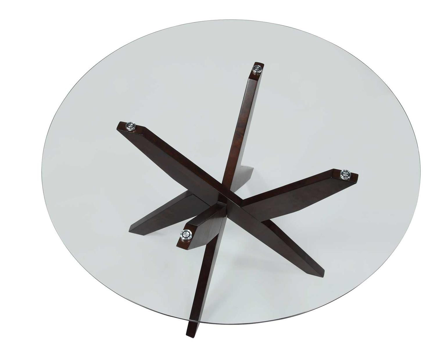 Steve Silver Amalie Round Dining Table in Walnut - Luxury Home Furniture (MI)