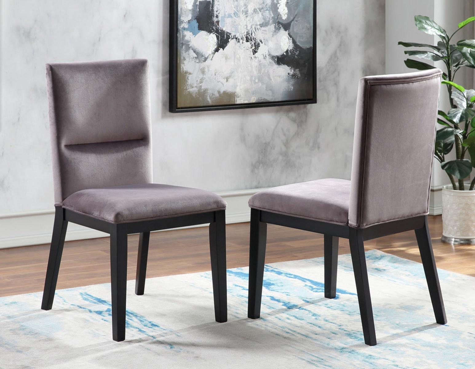 Steve Silver Amalie Side Chair in Black (Set of 2) - Luxury Home Furniture (MI)