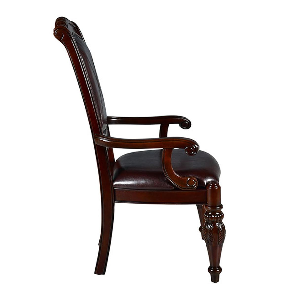 Steve Silver Antoinette Arm Chair (Set of 2) in Rich Cherry - Luxury Home Furniture (MI)